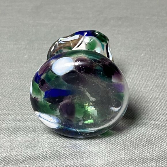 Vintage Confetti Vase Blown Glass Art Glass Mini Bud Vase Ruffle Vase-Handblown - Picture 6 of 9